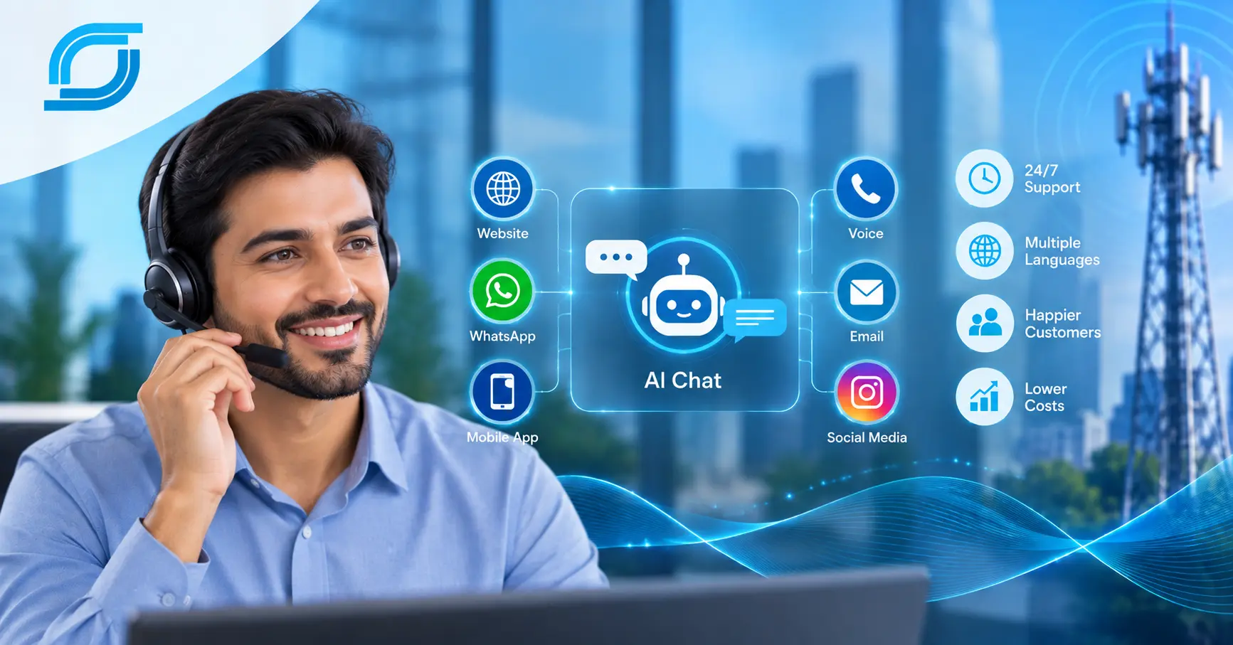 Chat AI for telecom customer experience across multiple channels