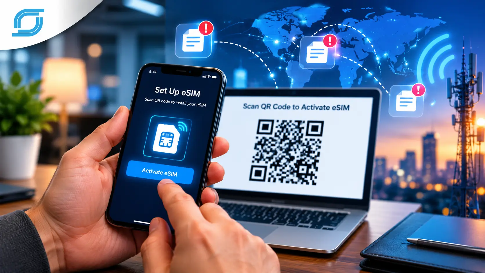 eSIM activation and telecom customer support tickets