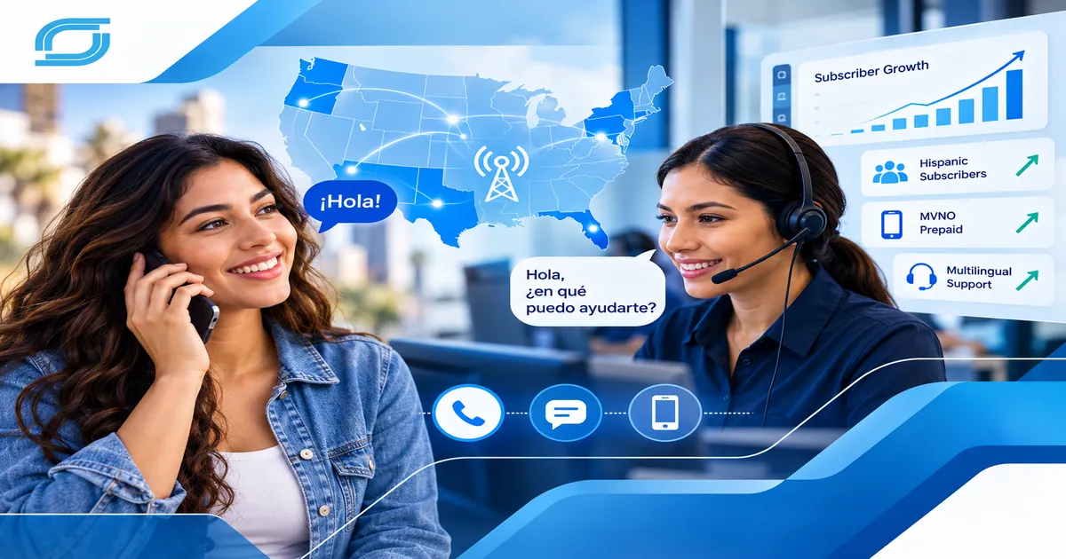Bilingual telecom customer support helping US Hispanic MVNO subscribers