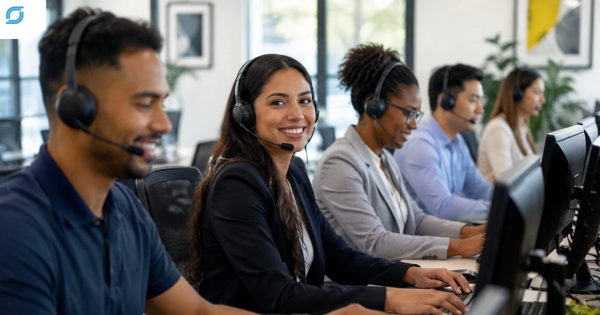 Telecom inbound call center outsourcing team handling a sudden call volume spike