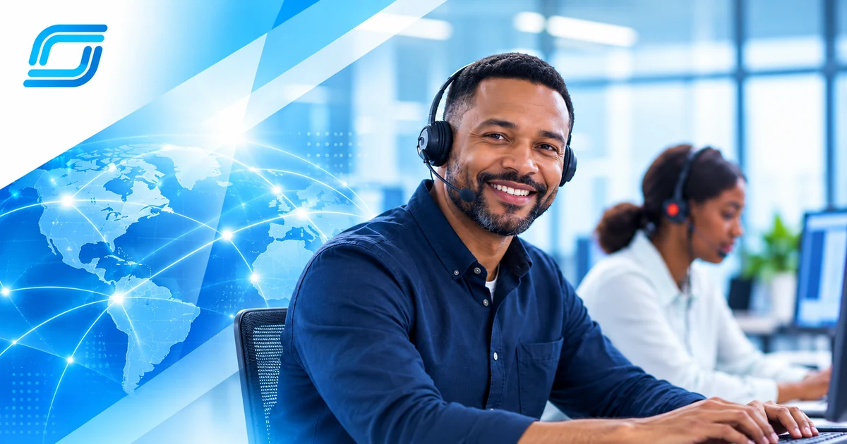 Customer support agents assisting subscribers during telecom integration with global network connectivity