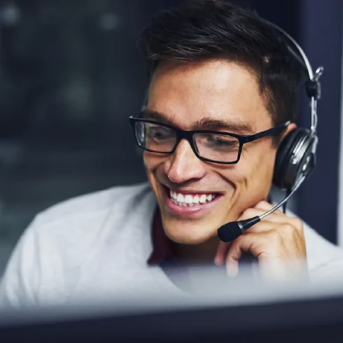 Telecom support specialist assisting customers through voice channels as part of Telecom Services for Operators