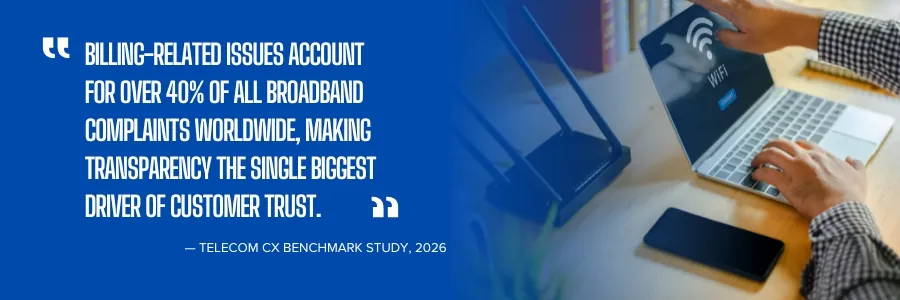Billing transparency as a major driver of customer experience for broadband providers