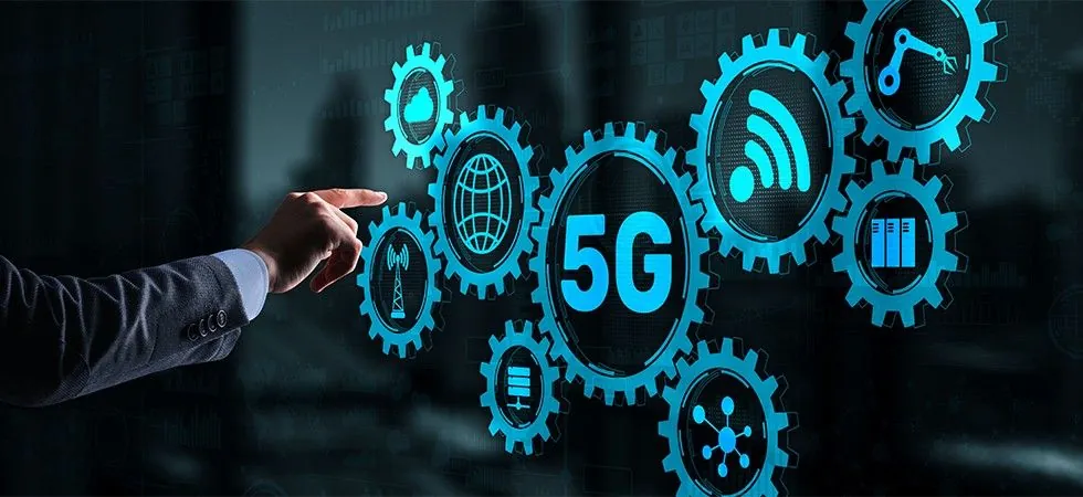 5G Use Cases with Scalable Support Operations visual showing digital network automation, connected systems, and telecom infrastructure innovation
