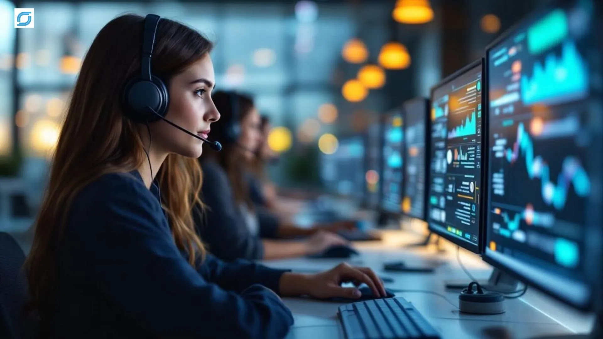 Telecom customer support agent using AI-powered analytics dashboard for customer retention and win-back services